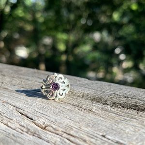 James Avery size 5 Spanish Lace ring in amethyst